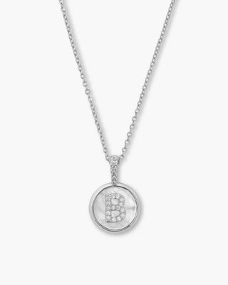 Melinda Maria Baby Love Letters Medallion Necklace
