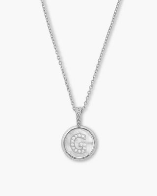 Melinda Maria Baby Love Letters Medallion Necklace