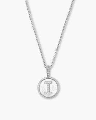 Melinda Maria Baby Love Letters Medallion Necklace