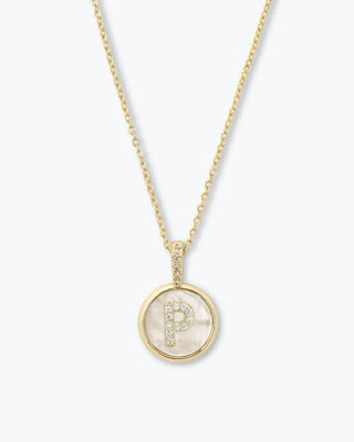 Melinda Maria Baby Love Letters Medallion Necklace
