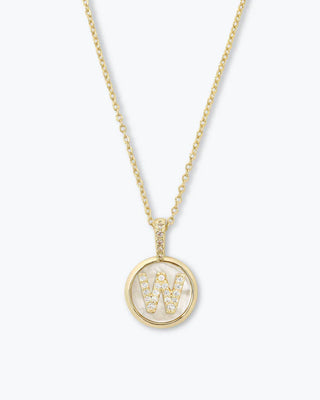 Melinda Maria Baby Love Letters Medallion Necklace