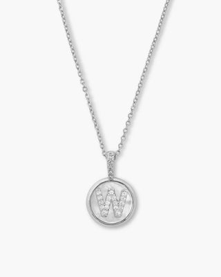 Melinda Maria Baby Love Letters Medallion Necklace