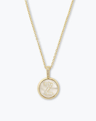 Melinda Maria Baby Love Letters Medallion Necklace