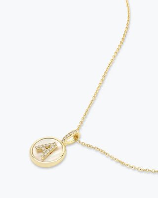 Melinda Maria Baby Love Letters Medallion Necklace
