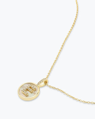 Melinda Maria Baby Love Letters Medallion Necklace