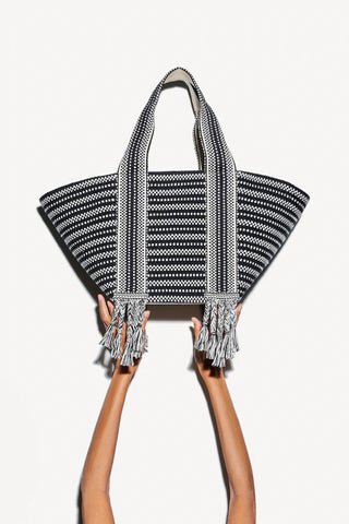 Amambaih Chulo Large Tote in Black & Ivory