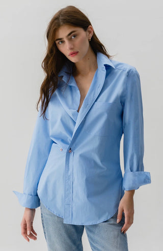 CISSA The Men's Wrap Shirt Garcon Blue