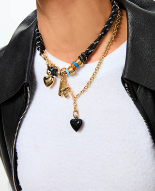 Roxanne Assoulin The Super Size Happy Cord Necklace in Black