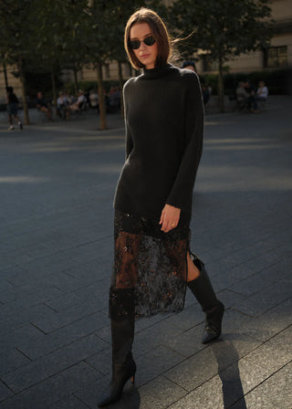 Cami NYC Catherine Cashmere Blend Sweater Black