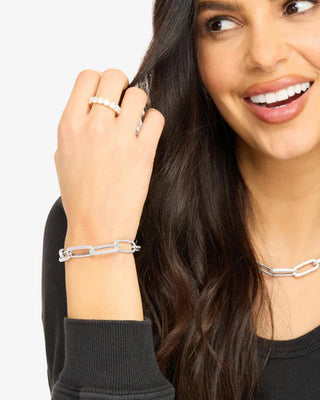 Melinda Maria Carrie Pave Chain Link Bracelet