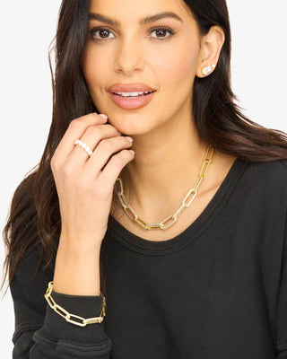 Melinda Maria Carrie Pave Chain Necklace