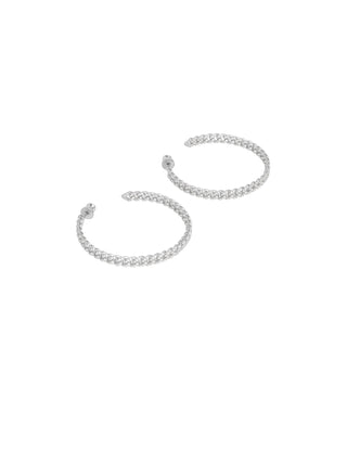 Melinda Maria Pave Julian Chain Hoops 2"