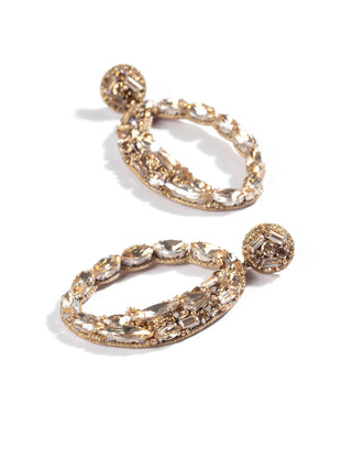 Deepa Gurnani Freida Earrings Gold