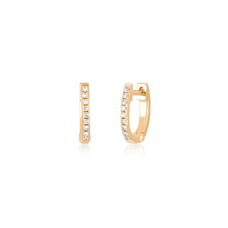 EF Collection Diamond Mini Huggie Earring