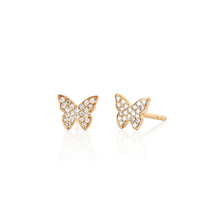 EF Collection Diamond Butterfly Stud Earring