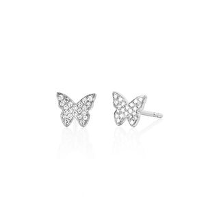 EF Collection Diamond Butterfly Stud Earring