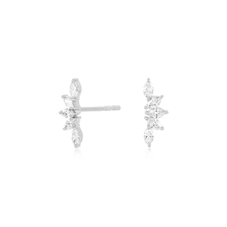 EF Collection Diamond Marquise Fan Earring