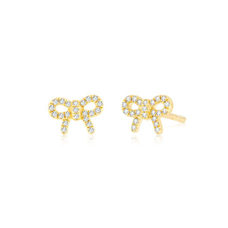 "ef collection 14k single diamond mini bow stud earrings" "ef collection bow earrings" "ef collection studs" "ef collection mini diamond huggies"