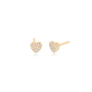 EF Collection Baby Diamond Heart Stud Earring