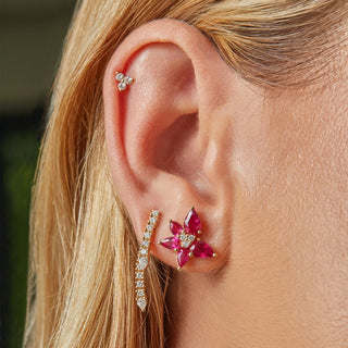 EF Collection Diamond Trio Stud Earring