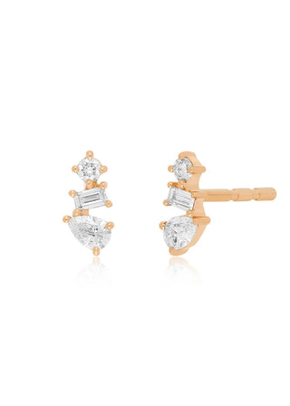 EF Collection Multifaceted Diamond Stud Earring