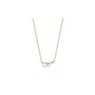 EF Collection 14k Diamond and Pearl Necklace