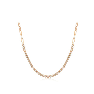 EF Collection Diamond Segment Mini Link Necklace