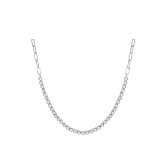 EF Collection Diamond Segment Mini Link Necklace