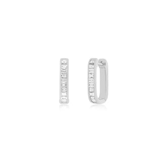 EF Collection Diamond Baguette Jumbo Lola Hoop Earring