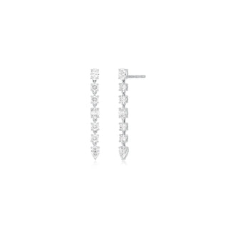 EF Collection Diamond Carrie Drop Stud Earring