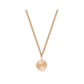 EF Collection Jumbo Gold and Diamond Fluted Disc Chain Necklace, diamond necklace, disc necklaces, fluted disc chain necklace, chain necklace, ef collection gold necklace, gold earrings, gold jewelry