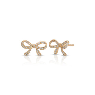EF Collection Diamond Bow Stud Earring
