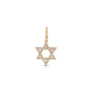 EF Collection Diamond Baguette Star of David Clip Charm