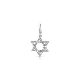 EF Collection Diamond Baguette Star of David Clip Charm
