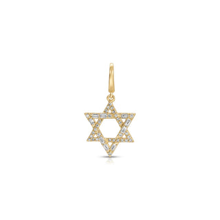 EF Collection Diamond Baguette Star of David Clip Charm