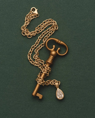 EF Collection Bezel Set Pear Lab Diamond Clip Charm