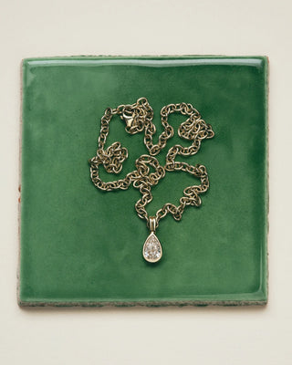 EF Collection Bezel Set Pear Lab Diamond Clip Charm