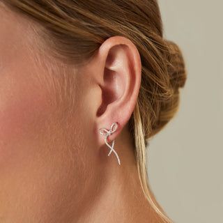 EF Collection Diamond Bow Earring