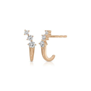 EF Collection Diamond Leila Huggie Earrings