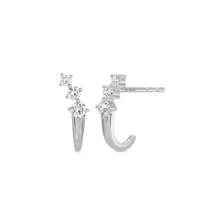 EF Collection Diamond Leila Huggie Earrings