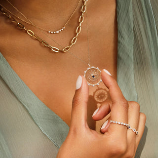 EF Collection Floating Evil Eye Necklace