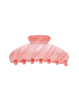 Emi Jay Big Effing Claw Clip in Lychee Baby. Product shot on white background. 