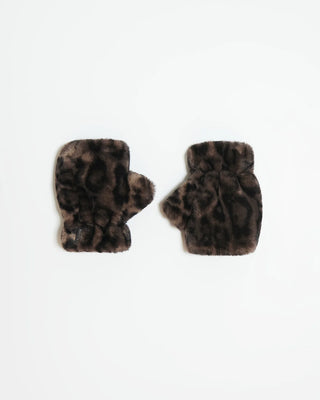 Apparis Ariel Fingerless Gloves Dark Leopard