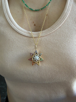 Three Stories Seven Wishes Star Lantern Pendant