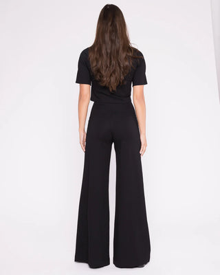 Ripley Rader Black Ponte Knit Wide Leg Pant