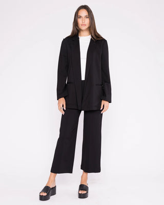 Ripley Rader Black Ponte Knit Straight Leg Pant: Cropped