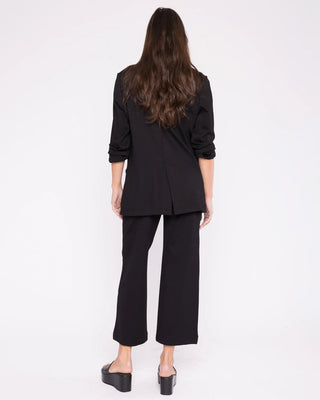 Ripley Rader Black Ponte Knit Straight Leg Pant: Cropped