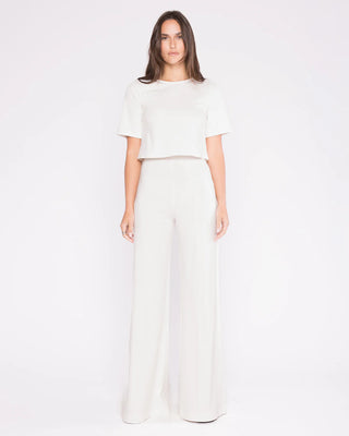 Ripley Rader Off-White Ponte Knit Wide Leg Pant