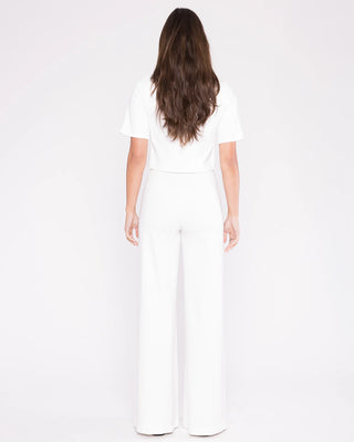 Ripley Rader Off-White Ponte Knit Wide Leg Pant