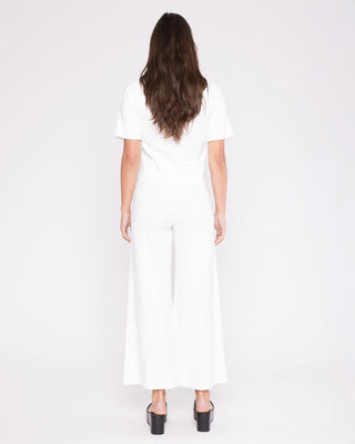 Ripley Rader Off-White Ponte Knit Wide Leg Pant: Cropped